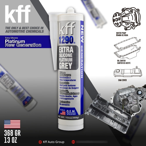 12 Silicones Kff-1290 Extra Platinum Grey, 368gr.