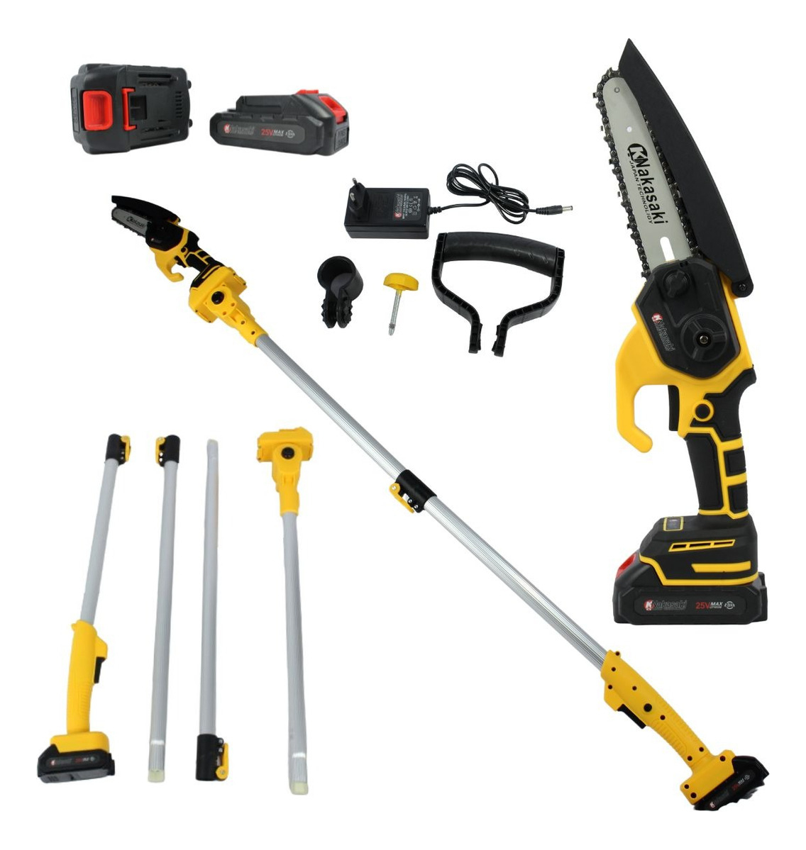 Motosserra Podador A Bateria 1000w + Extensor 3 Metros