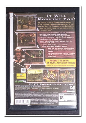 Mortal Kombat Deception Juego Ps2 Físico (Usado)
