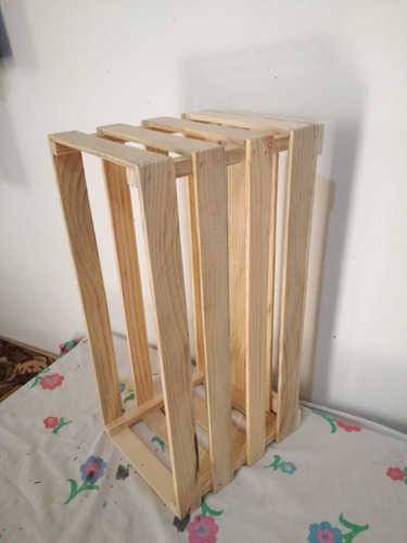 Huacal De Madera Rectangular Acabado Fino