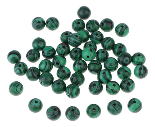 50 Pcs 8mm Verde Natural Malaquita Contas Grande Buraco