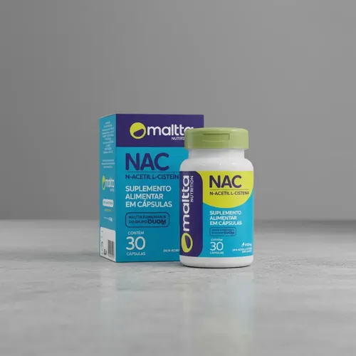 Nac (n-acetilcisteina) 30 Cápsulas 600mg Suplemento Duom Malta Sem