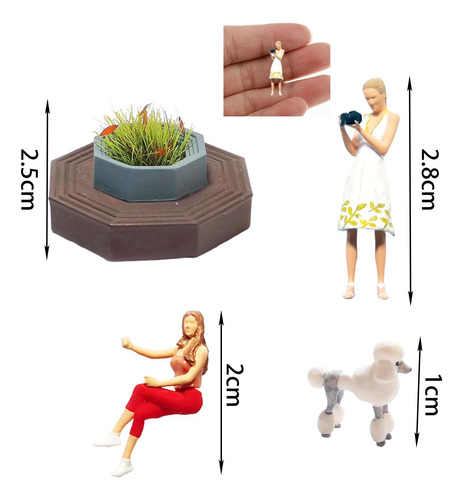 Resina 1:64 Modelos De Personas Juguete Para Jardín De