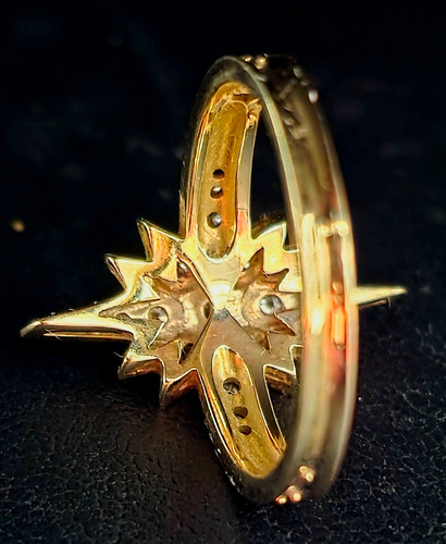 Anel H. Stern De Ouro 18k Com Brilhantes . Amarelo 18