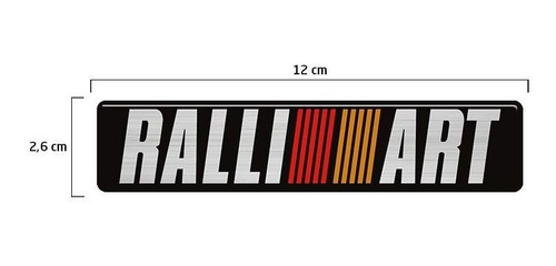 Emblema Mitsubishi Ralliart Triton, Pajero, Lancer Resinado