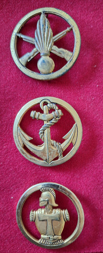 Militaria Coleccion 3 Insignias Ejercito Frances (Usado)
