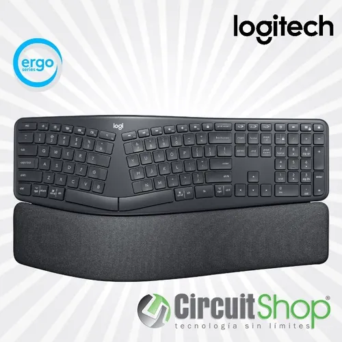 Teclado Ergonomico Logitech K860 Inalambrico y Bluetooth Negro