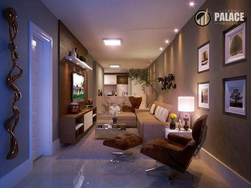 Apartamento Com 1 Dormitório À Venda, 62 M² Por R$ 263.000,00 - Caiçara - Praia Grande/sp - Ap1090