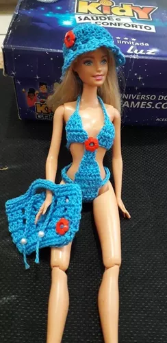 Roupas para Barbie de crochê passo a passo  Roupas de crochê para bonecas,  Roupas para barbie, Roupas barbie de crochê