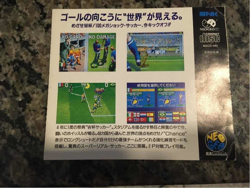 Neo Geo Cd Manual Completo Do Jogo Super Sidekicks Japonês