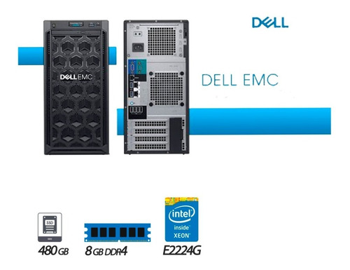 Imagem 1 de 10 de Servidor Dell Emc T140 2x Ssd 480gb Xeon E2224g             