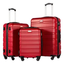 Comprar Juego De Maletas Coolife 3 Piezas, Rígidas, Con Candado Tsa