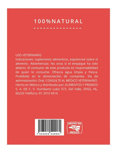 Imagen 4 de 5 de Sazonador Mutt De Pollo Para Croquetas De Perro 100% Natural