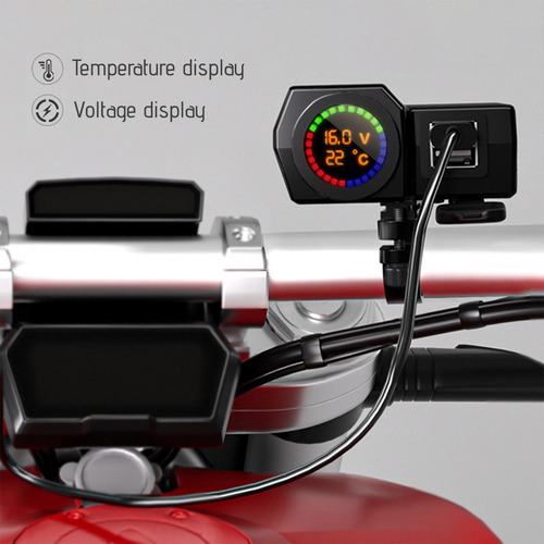 Cargador De Teléfono Usb Dual R Motorcycle, Voltaje Y 8251