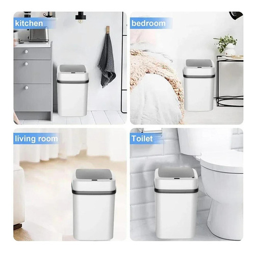 Lixeira Elétrica De 13l Com Sensor Automático Impermeável