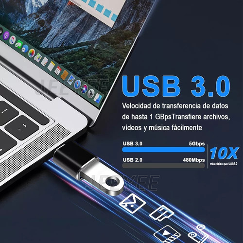 4 Piezas Adaptador Otg Usb Tipo C A Usb 3.0 5gbps