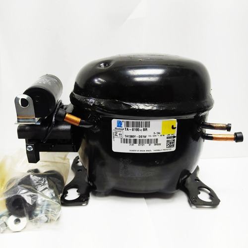 Imagen 2 de 5 de Compresor Tecumseh 1/3 Hp En Baja 1150 Btu/h R-134z 110v