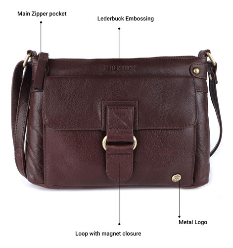 Lederbuck Lucy Bolsos Cruzados Pequeños De Cuero Suave Con