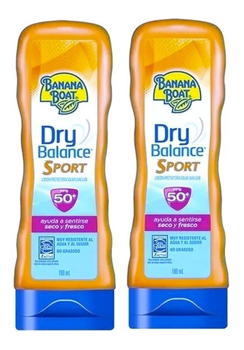 Imagen 10 de 10 de Protector Solar Banana Boat Dry Balance Sport Fps50+ X2 U.