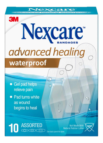 Vendajes Impermeables De Curación Avanzada De Nexcare, 10