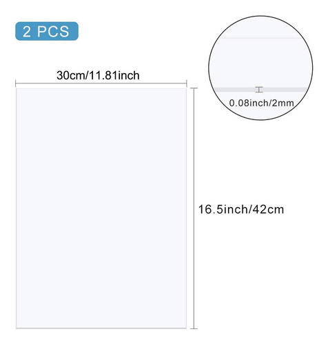 Mox Láminas Acrílicas 2 Protectores De Plexiglás Acrílico