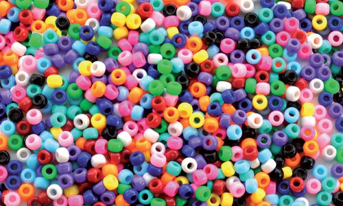 2000 Bolitas Boca Ancha De Colores Surtidos Plastico 8mm