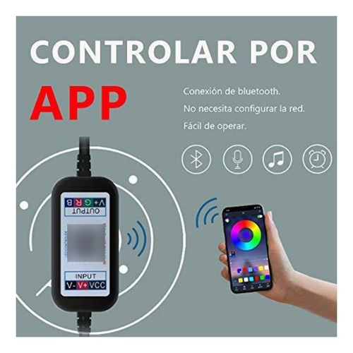 Cinta Tira Led Rgb 5m Música Bluetooth Usb Con App - Meseta