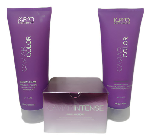 Kit K.pro Caviar Shampoo 240ml+ Condi 240g + Mascara 165g