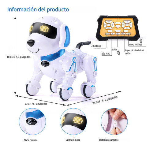 Perro Robot De Control Remoto Jueguete Robot Inteligente