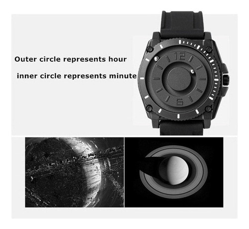 Reloj Casual Eutour E029 Con Bolas Magnéticas De Silicona