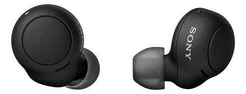 Auriculares negros Sony WF-c500, Bluetooth, micrófono negro