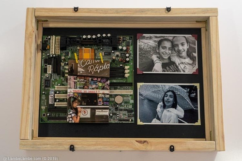 Porta Retrato Artesanal Com Placa Mãe Vertex Reciclagem