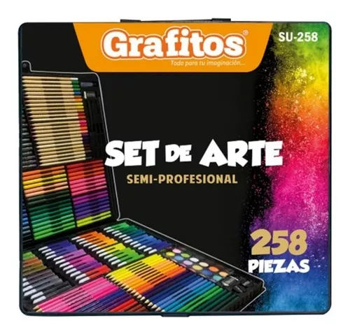 Set De Arte 258 Piezas Grafitos
