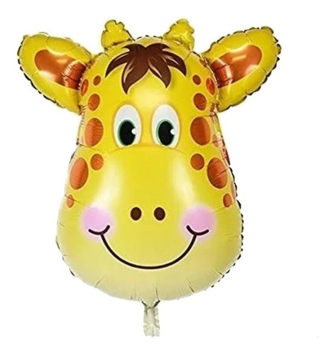 Globos Jirafa 60cm Metalico Mylar P/helio Selva Globo Fun!!!