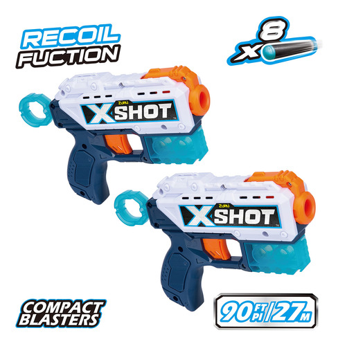 Blaster Xshot Excel Double Kickback Con 8 Dardos Y 6 Latas Z