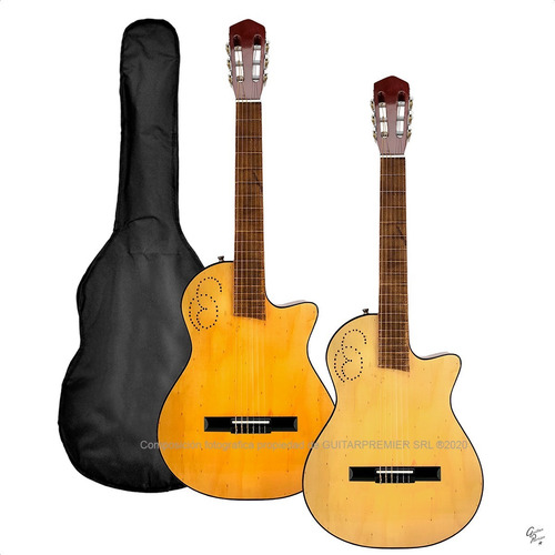 Imagen 7 de 10 de Guitarra Electroacustica Media Caja Cuerdas Nylon Eq Fishman