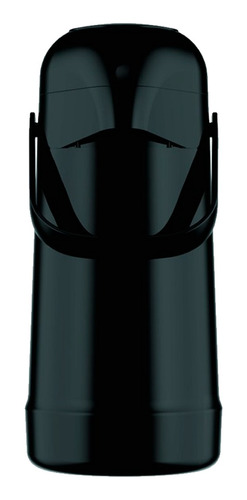 Botella térmica de 500 ml, bomba de presión para café caliente y frío, color negro