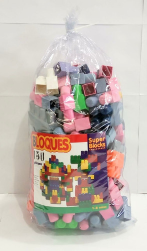 Super Blocks Bloques Ladrillos Para Armar Grandes 150 Piezas