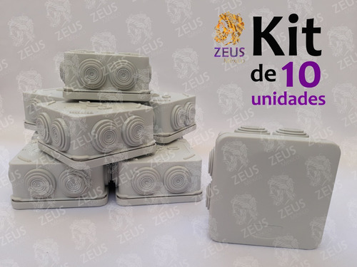 Kit 10 Cajas Estanca Tipo Nema 80x80x45mm Ip55 Cctv Camara