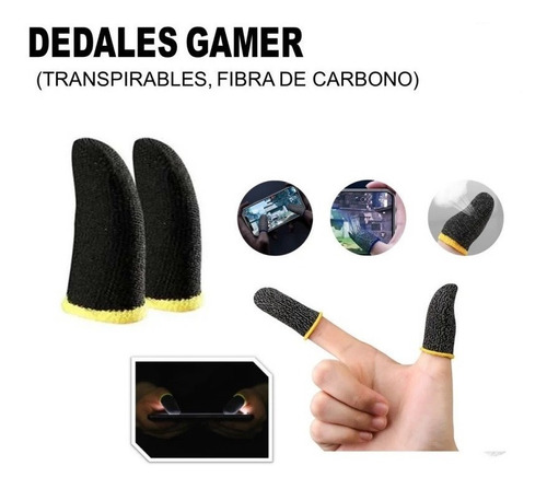 Guantes Dedos Gamer Antideslizantes Resiste Sudor 2 Pares