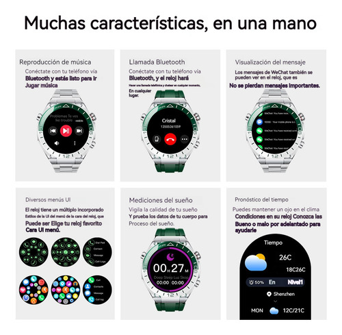 Nfc Reloj Inteligente 51mm Smart Watch Hombre Bluetooth Llamadas Gps Motion Track Asistente De Voz