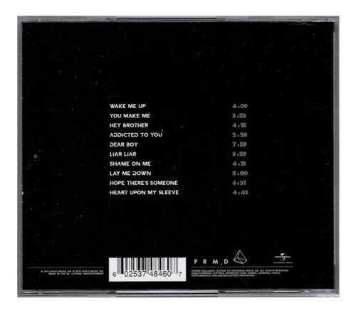 Imagen 2 de 4 de True - Avicii - Disco Cd - Nuevo (10 Canciones)
