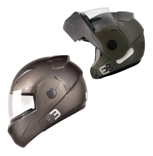 Capacete Moto Ebf Modelo E8 Articulado Robocop Varias Cores