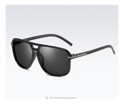 Óculos De Sol Quadrado Jackjad Unissex - Proteção Uv400 Cor Preto Cor Da Armação Preto Cor Da Lente Preto Desenho Gun