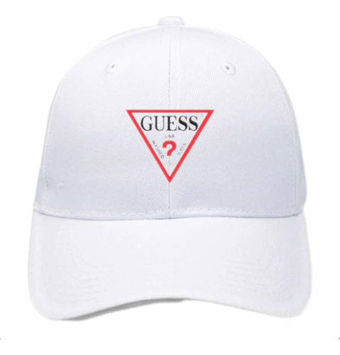 Gorra Blanca Logo Guess