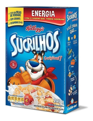 Cereal Matinal Sucrilhos Original Em Caixa Kelloggs 240g