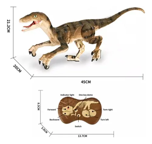 Dinosaurio Control Remoto 2,4. Gran Velociraptor Recargable