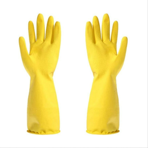 Guantes De Latex Amarillos Multiuso Talla M