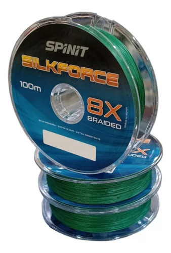 Multifilamento Spinit Silkforce 8x Braided 100m 30 Lb Pesca