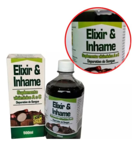 Elixir E Inhame Natural Com Vitamina A E C Cólicas Diurético